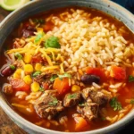 Savory Mexican Beef and Rice Soup: A Comforting Delight First Image