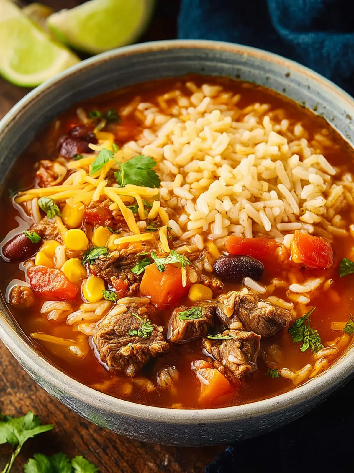 Savory Mexican Beef and Rice Soup: A Comforting Delight First Image
