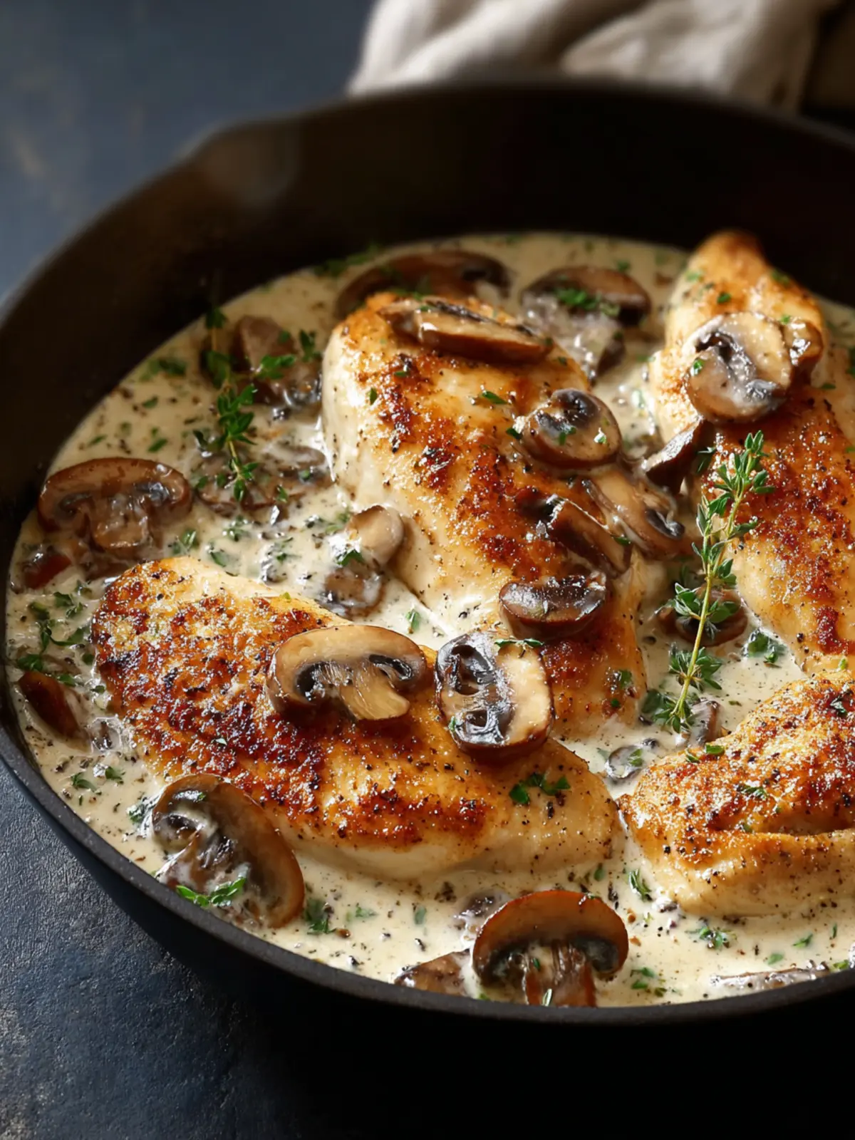 Easy Creamy Mushroom Chicken First Image