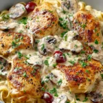 Creamy Mushroom Chicken – Cozy One-Pan Fall Dinner Delight First Image