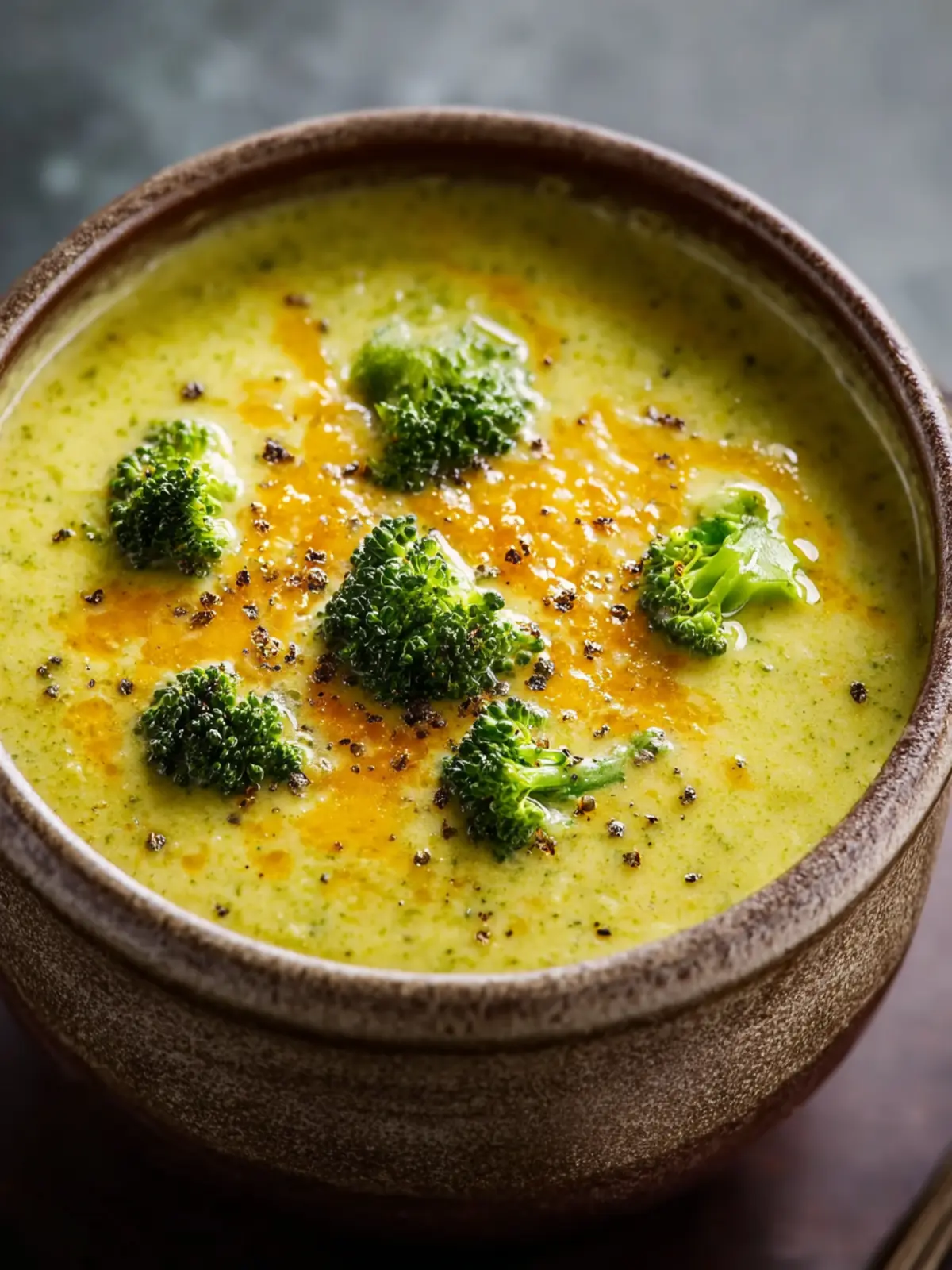 Vegan Broccoli Cheddar Soup Recipe First Image