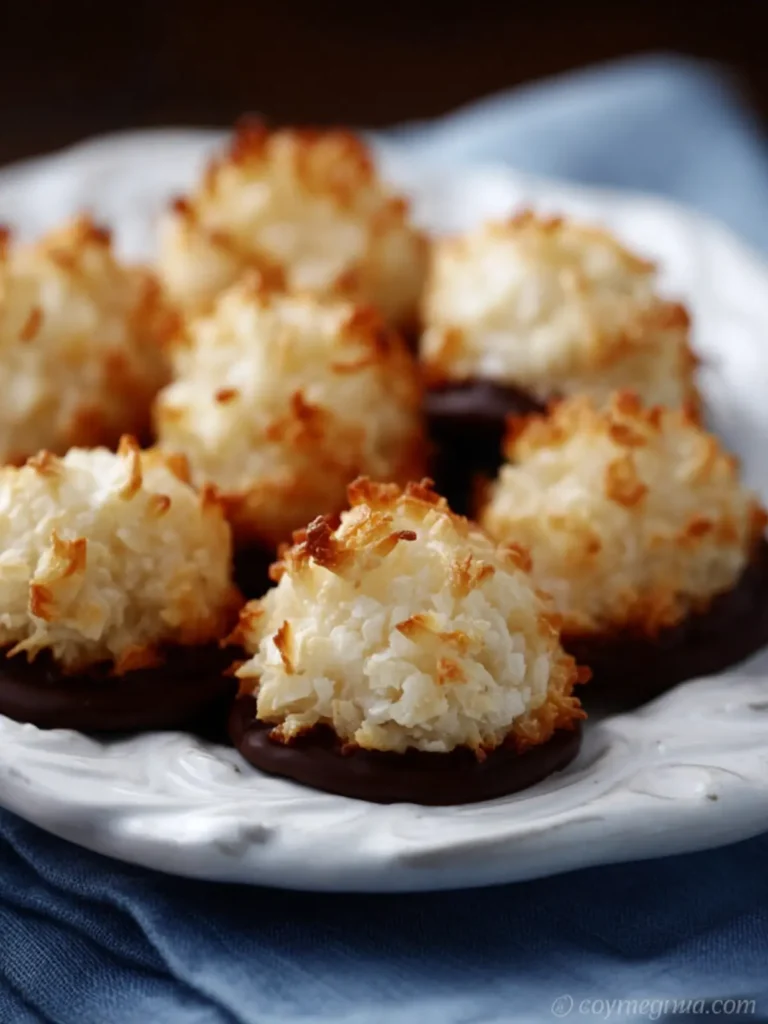 Easy Coconut Macaroons (Rounded Coconut Cookies) First Image