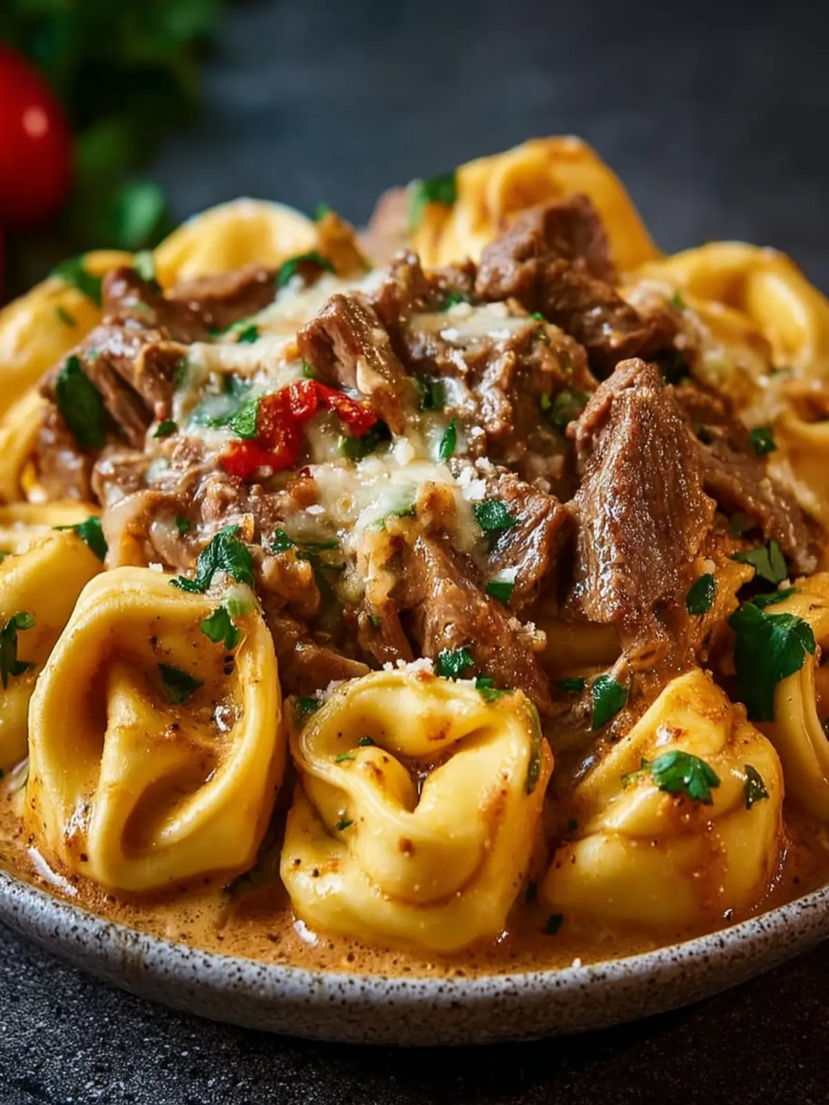 Creamy Cheesesteak Tortellini First Image