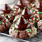 Chocolate Sprinkle Kiss Cookies First Image