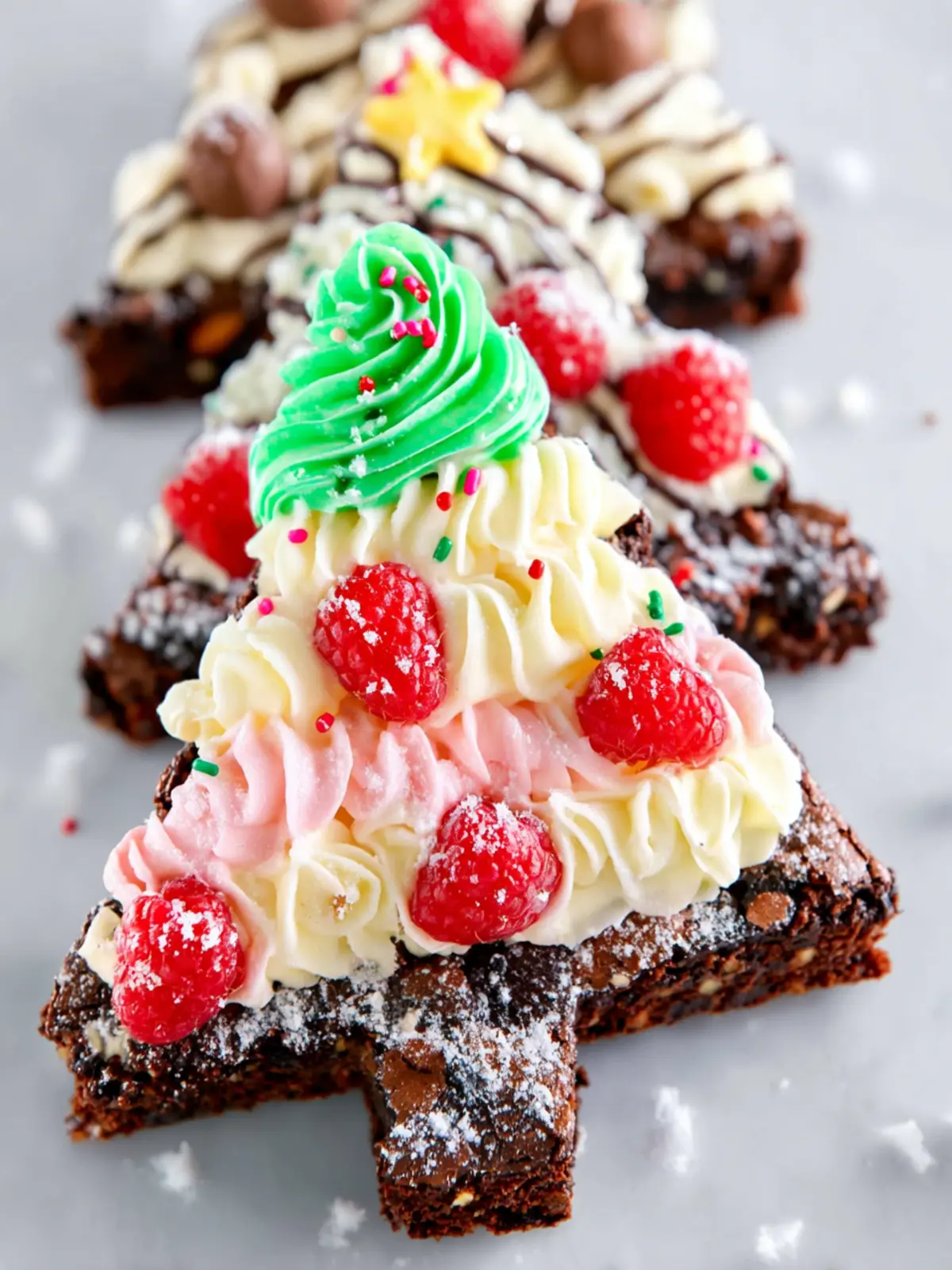 Easy Brownie Christmas Tree Treats First Image
