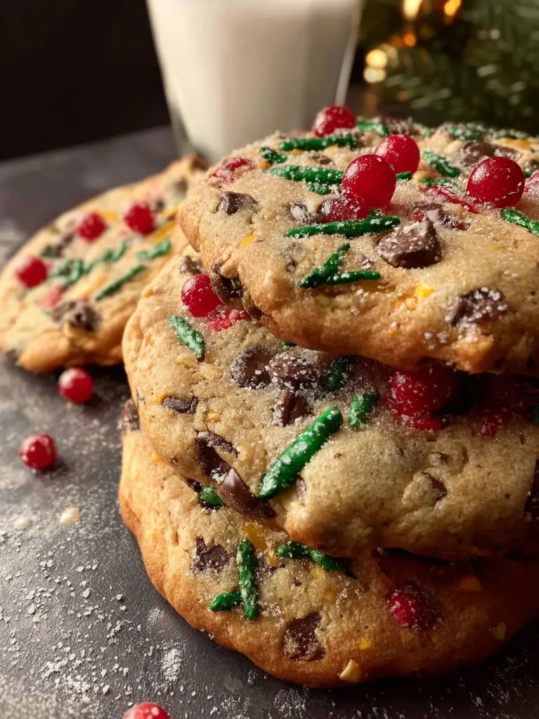 Chocolate Chip Christmas Cookies First Image