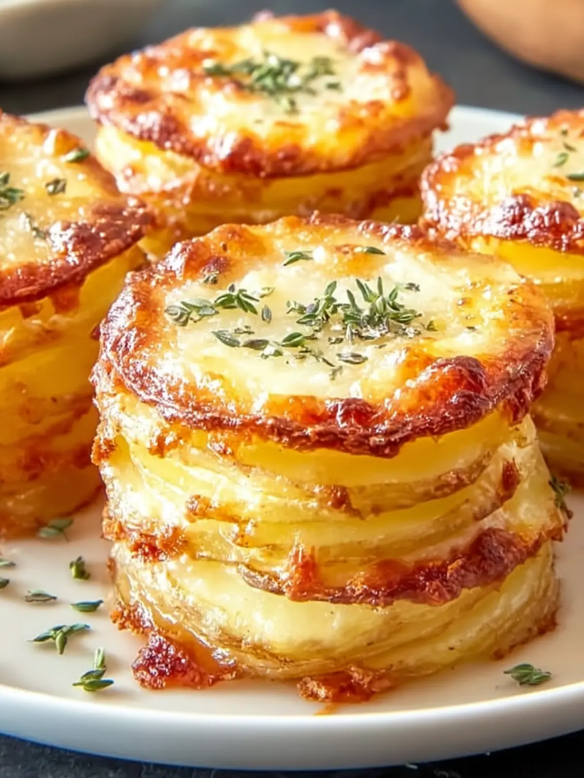 Irresistible Cheesy Mini Potato Gratin Stacks Recipe First Image