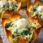 Spinach & Artichoke Wonton Cups: Easy Appetizer Recipe First Image