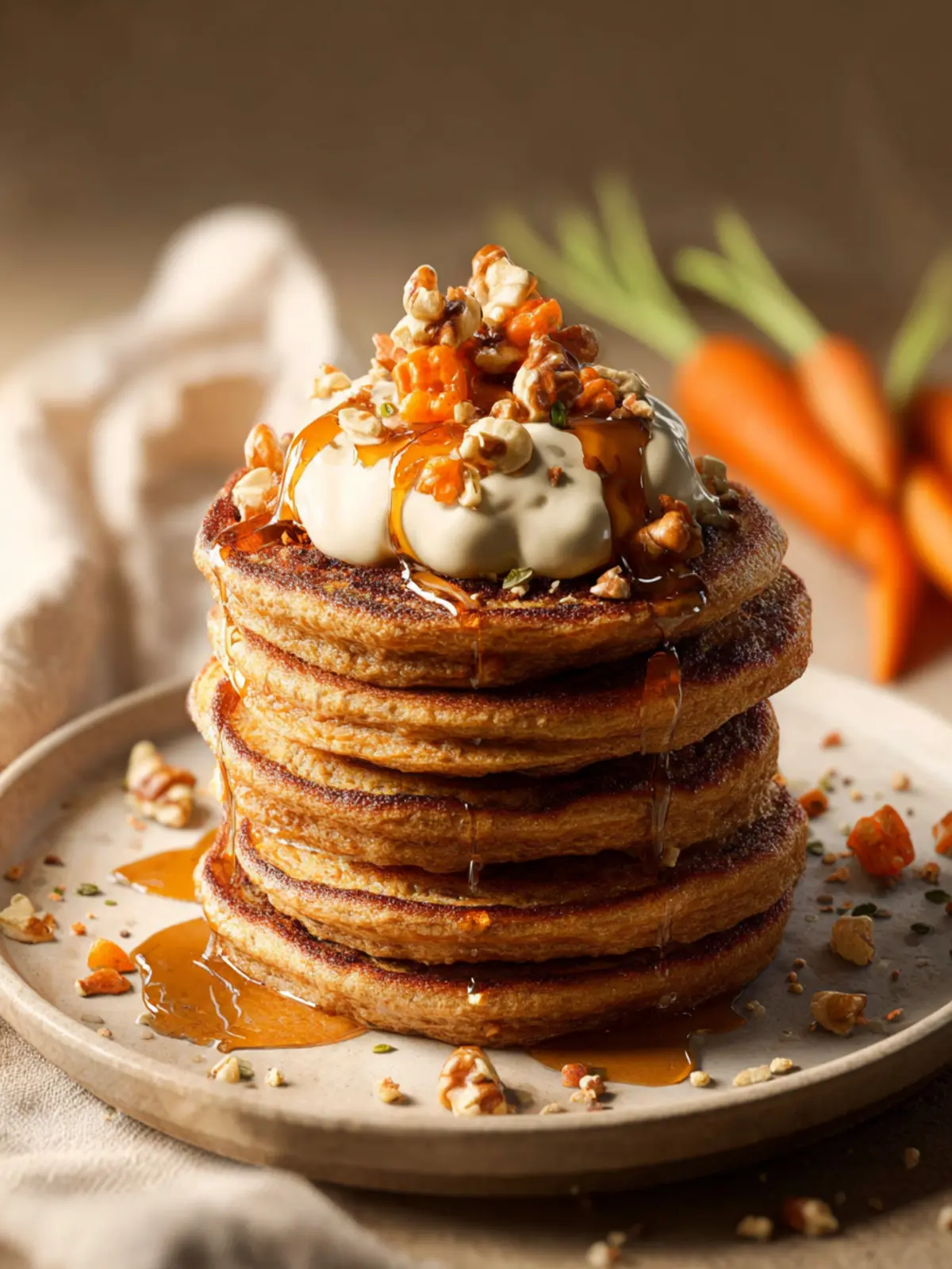 Carrot Cake Pancakes Recipe First Image