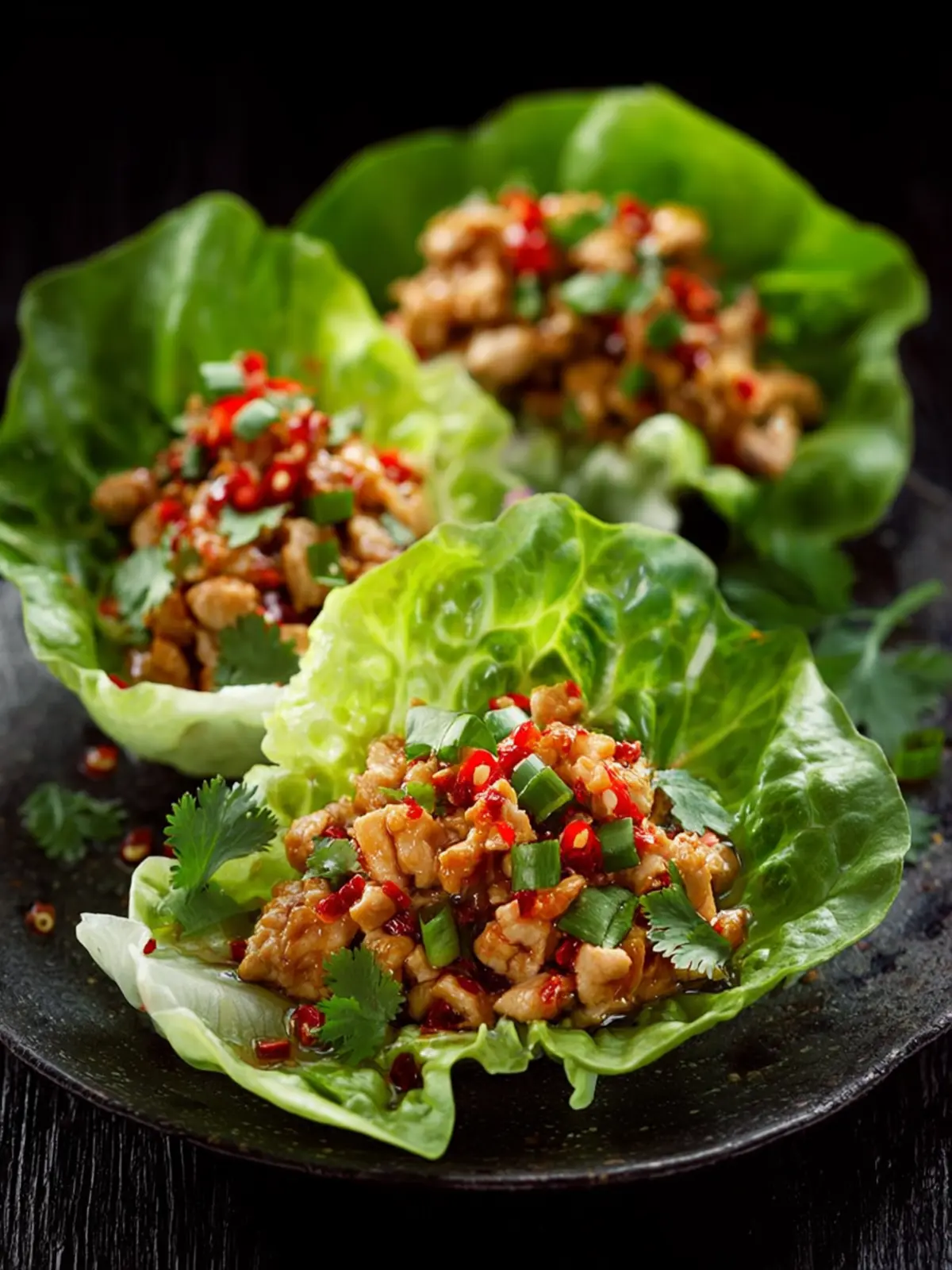 Chicken Lettuce Wraps with Thai Chili Sauce First Image