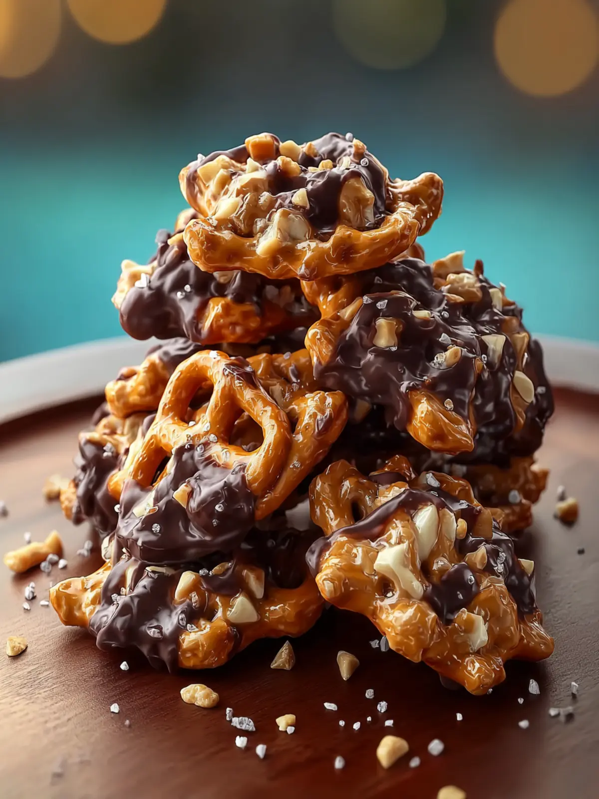 No-Bake Peanut Butter Pretzel Clusters First Image