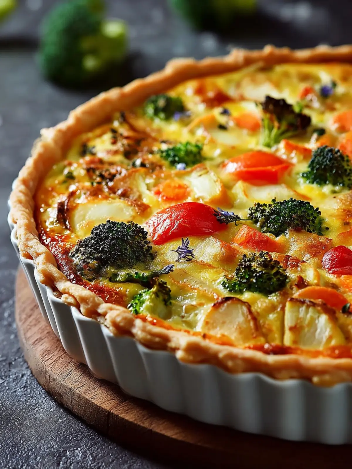 Simple Mixed Vegetable Quiche First Image