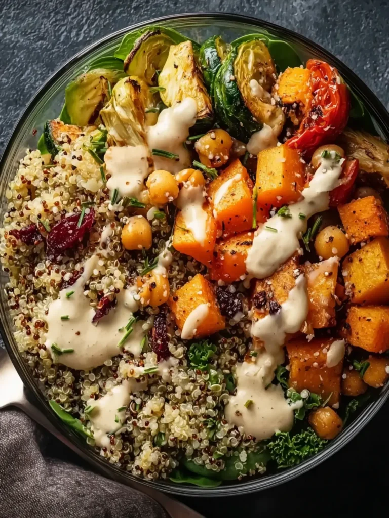 Harvest Quinoa Bowl with Creamy Tahini Dressing First Image