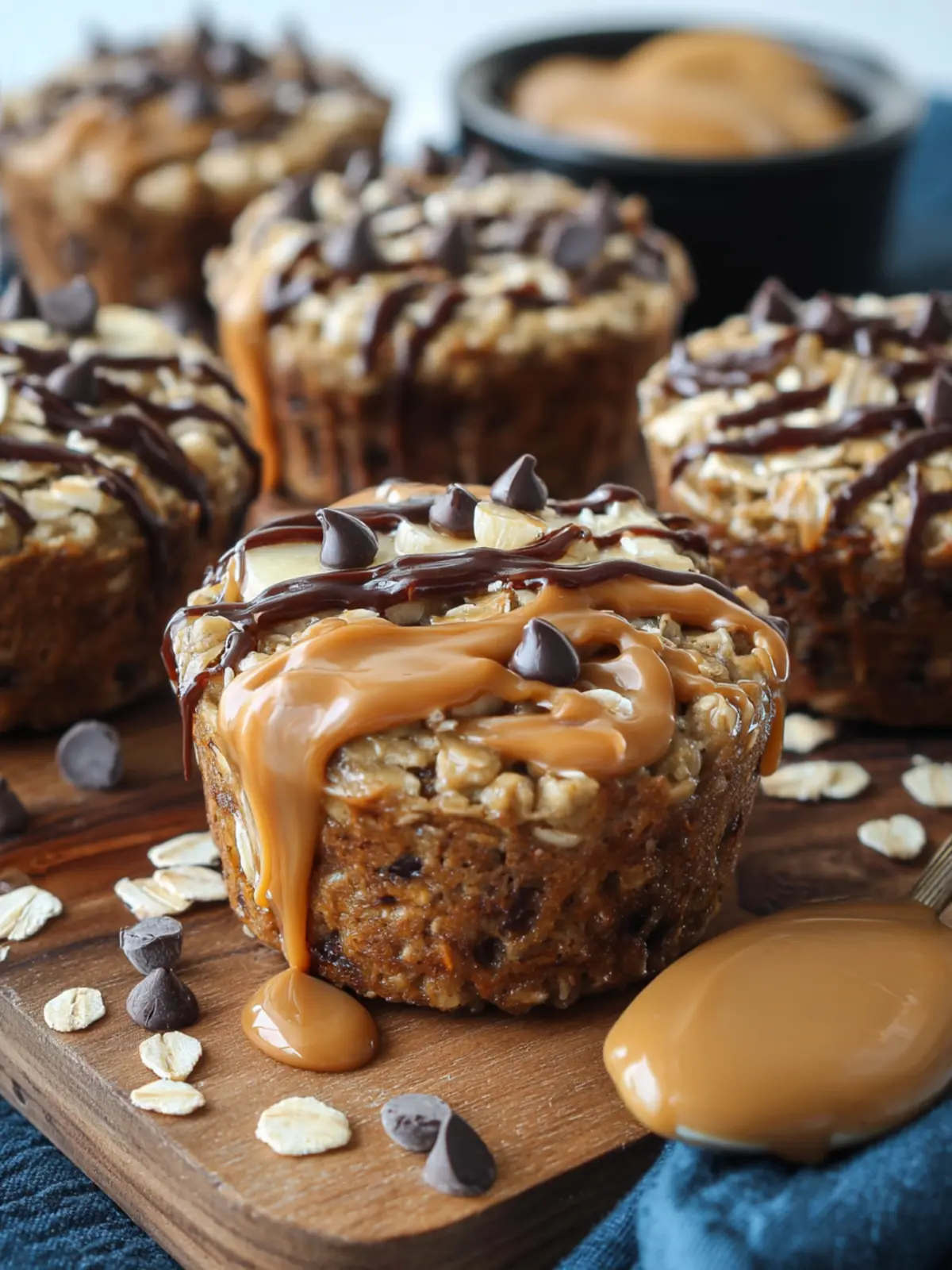 Peanut Butter Banana Baked Oatmeal Cups First Image