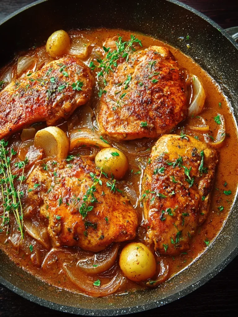 Irresistible Skillet Chicken in Onion Sauce Recipe First Image