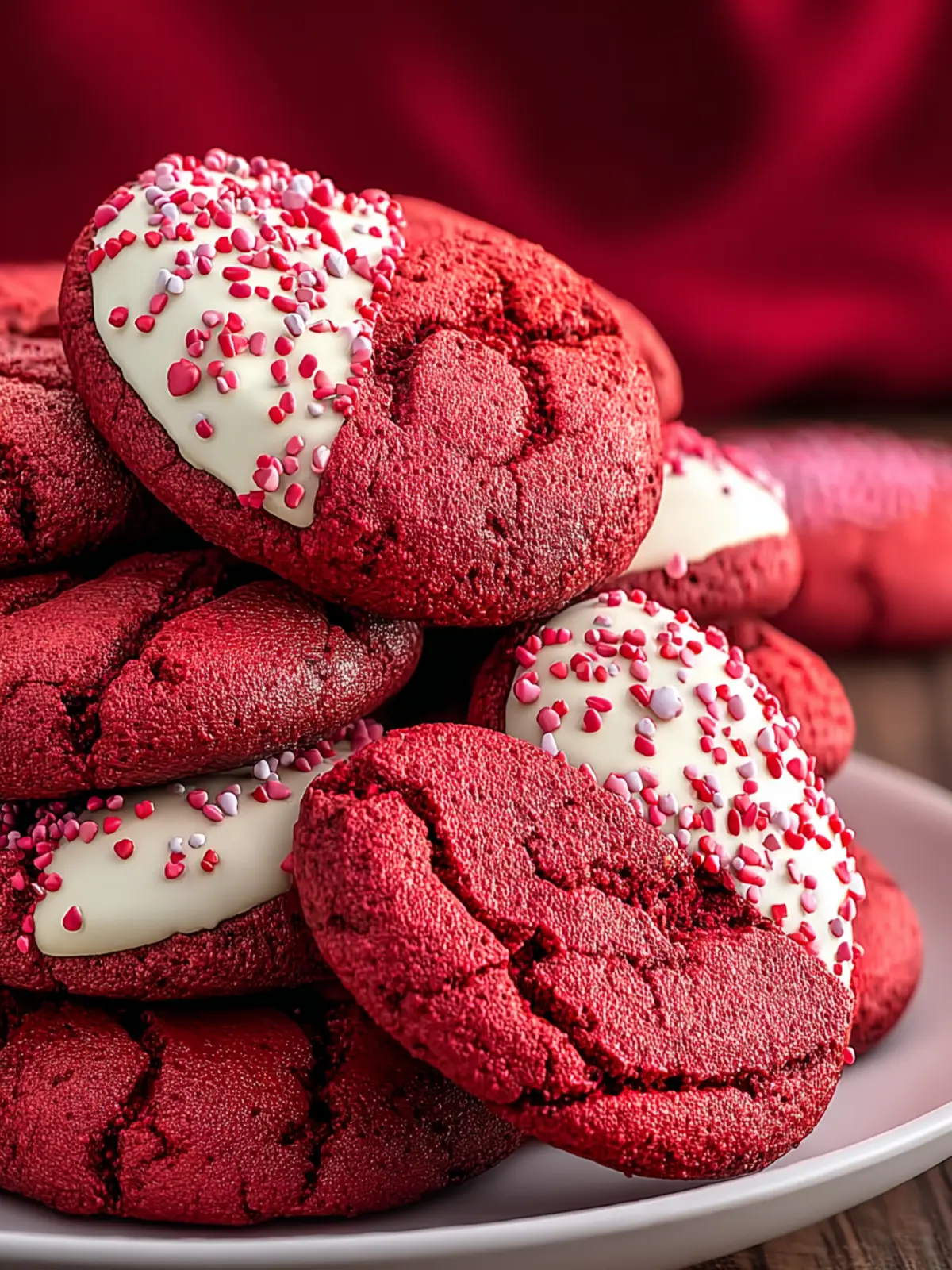 Red Velvet Valentine Cookies Recipe First Image