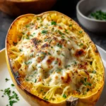 Roasted Spaghetti Squash With Alfredo Sauce and Cheese First Image