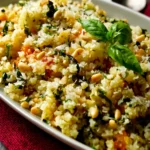 Cauliflower Rice with Basil, Parmesan, and Pine Nuts First Image