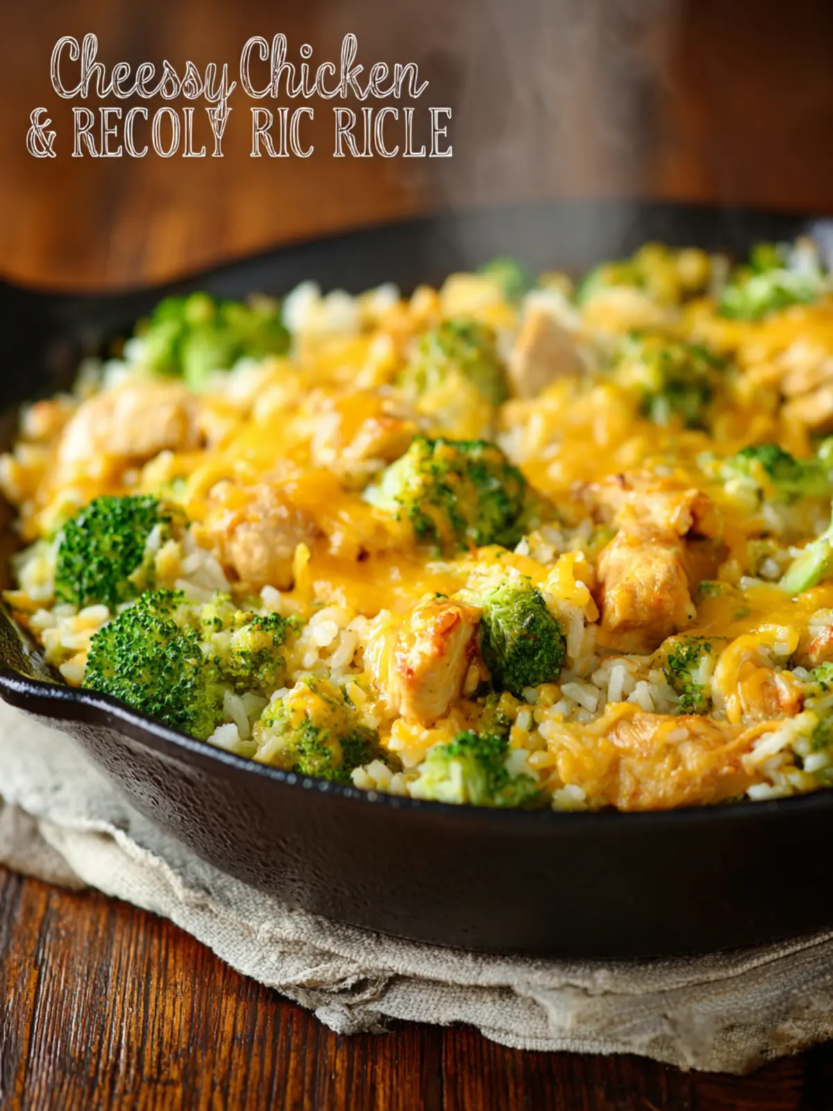Cheesy Chicken Broccoli & Rice Skillet First Image