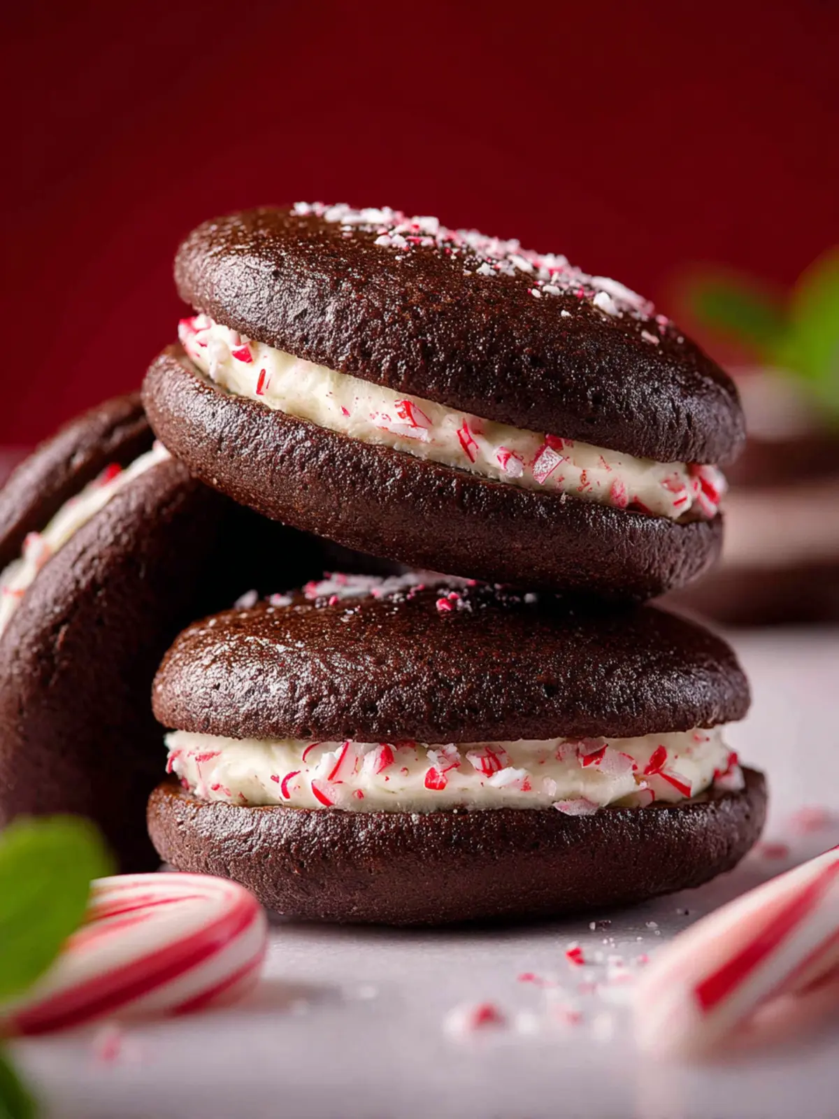 Chocolate Peppermint Whoopie Pies First Image