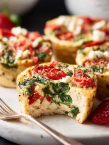 Roasted Red Pepper & Spinach Egg White Bites First Image