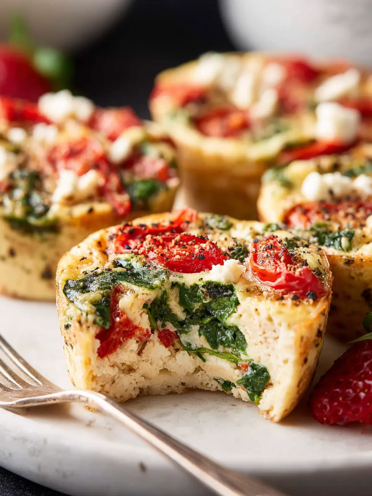 Roasted Red Pepper Spinach Egg White Bites You’ll Crave!