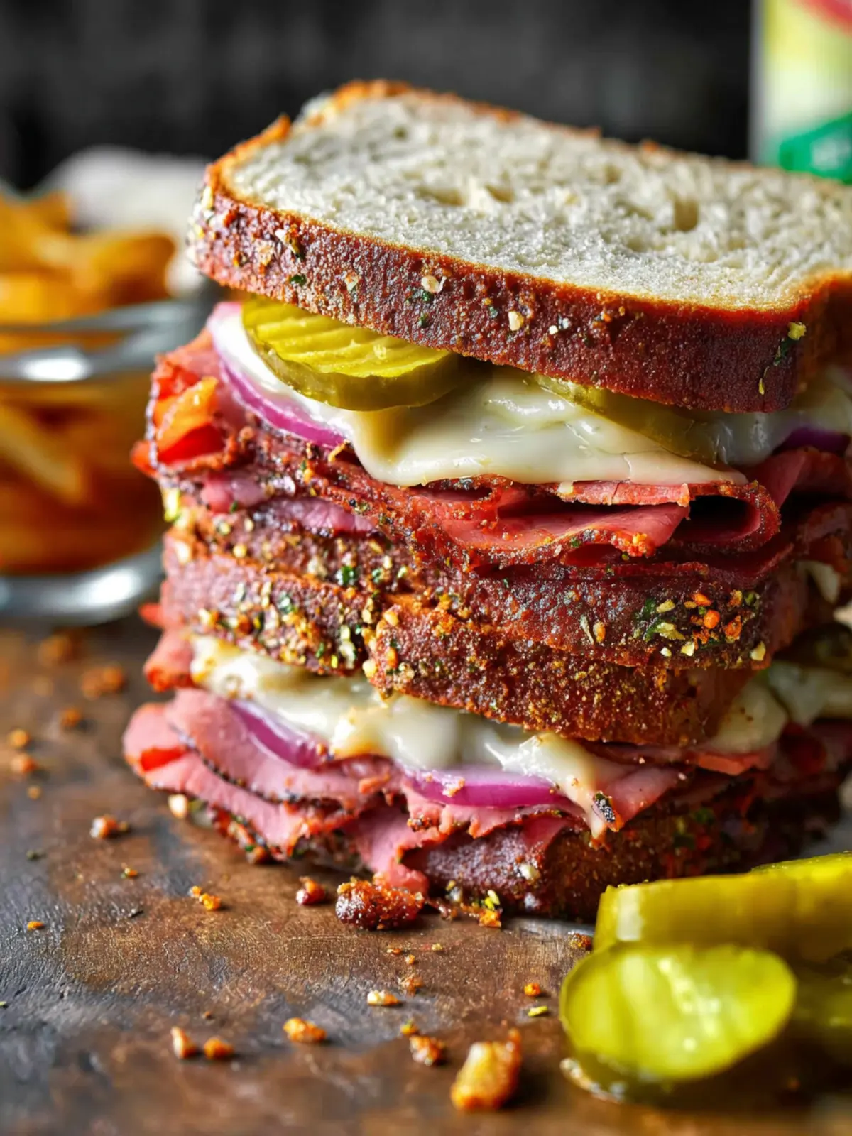 Slow Cooker Pastrami Sandwich First Image