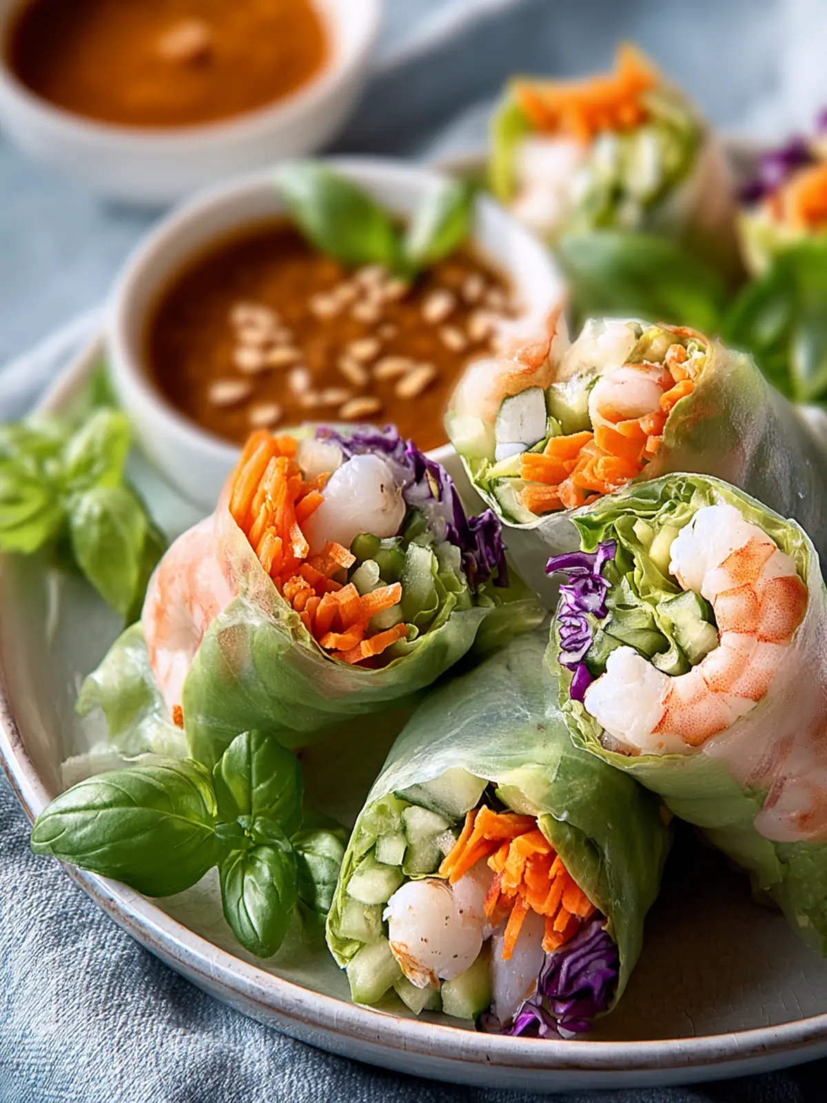 Tasty Easter Spring Rolls with Shrimp - Fresh & Crispy Delights First Image