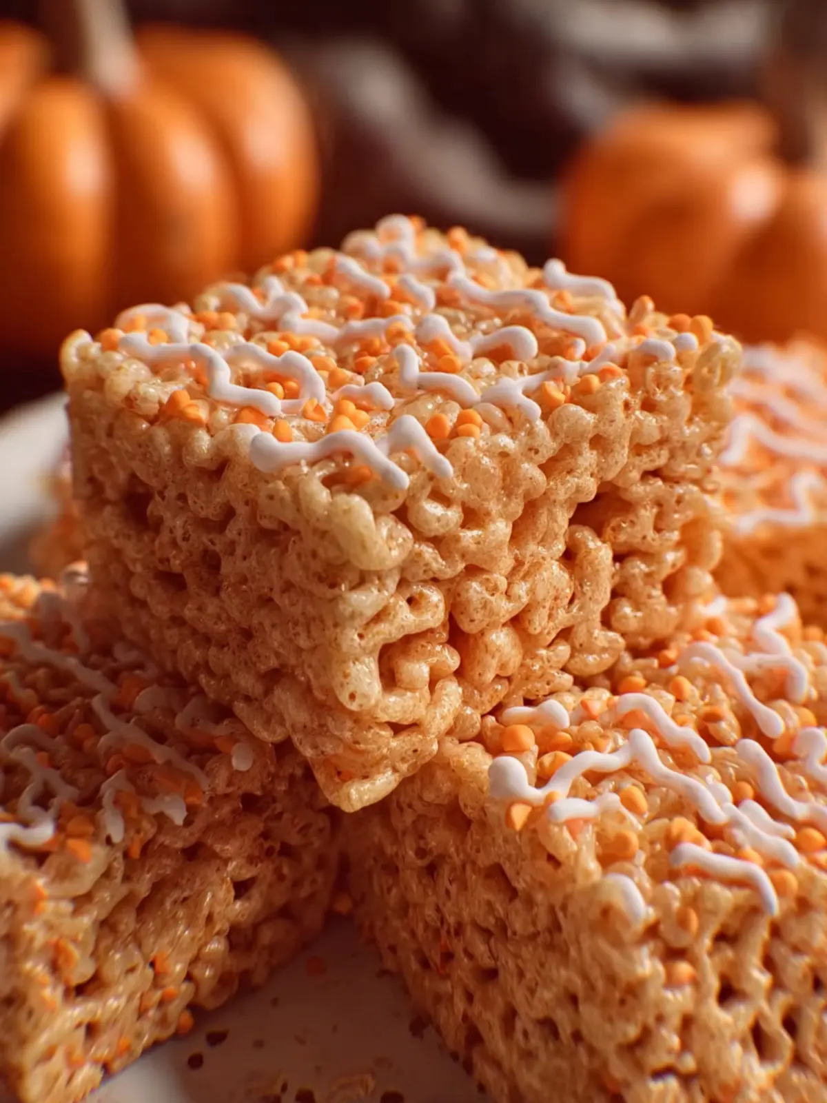pumpkin spice rice krispie treats First Image