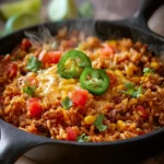 Easy One Dish Taco Rice Skillet First Image