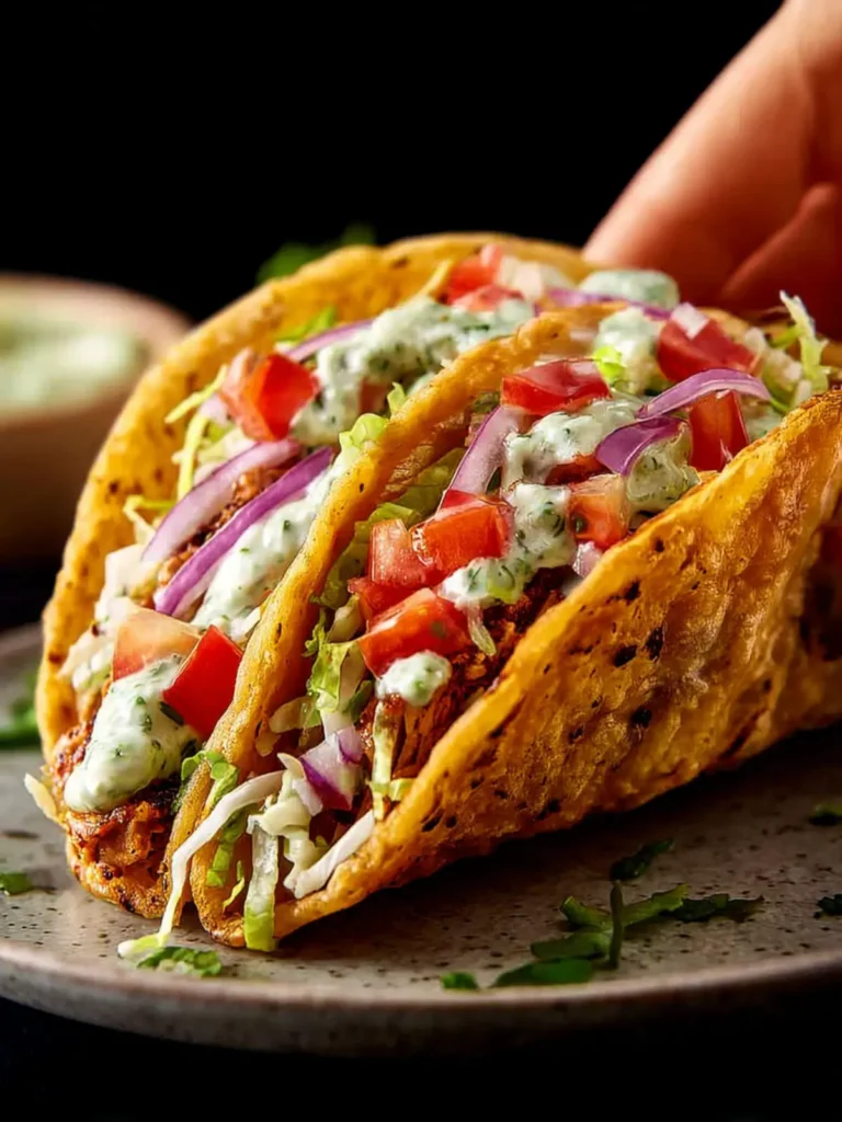 Smashed Chicken Tacos First Image