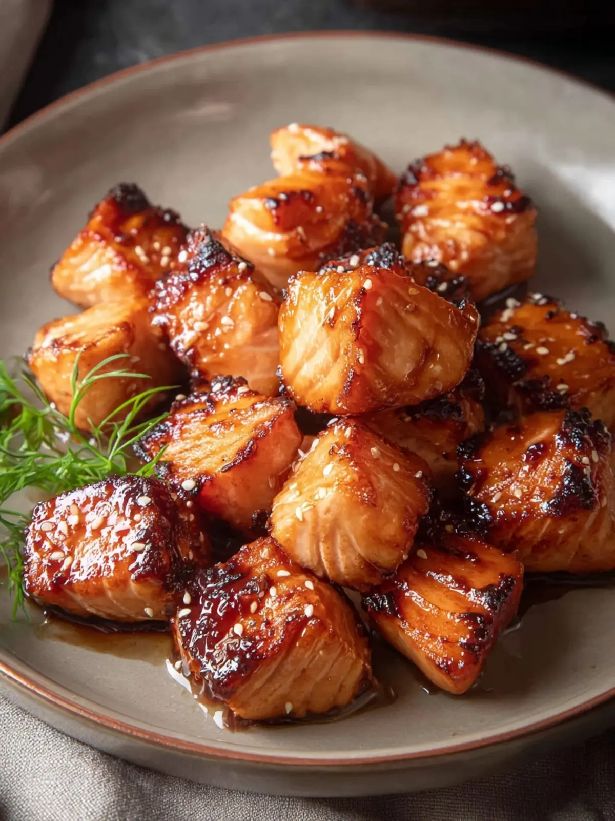 Air Fryer Salmon Bites with Honey Garlic Soy Marinade First Image
