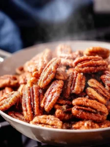 Candied Pecans on Stove First Image