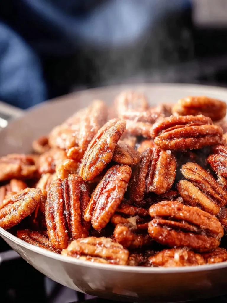 Candied Pecans on Stove First Image