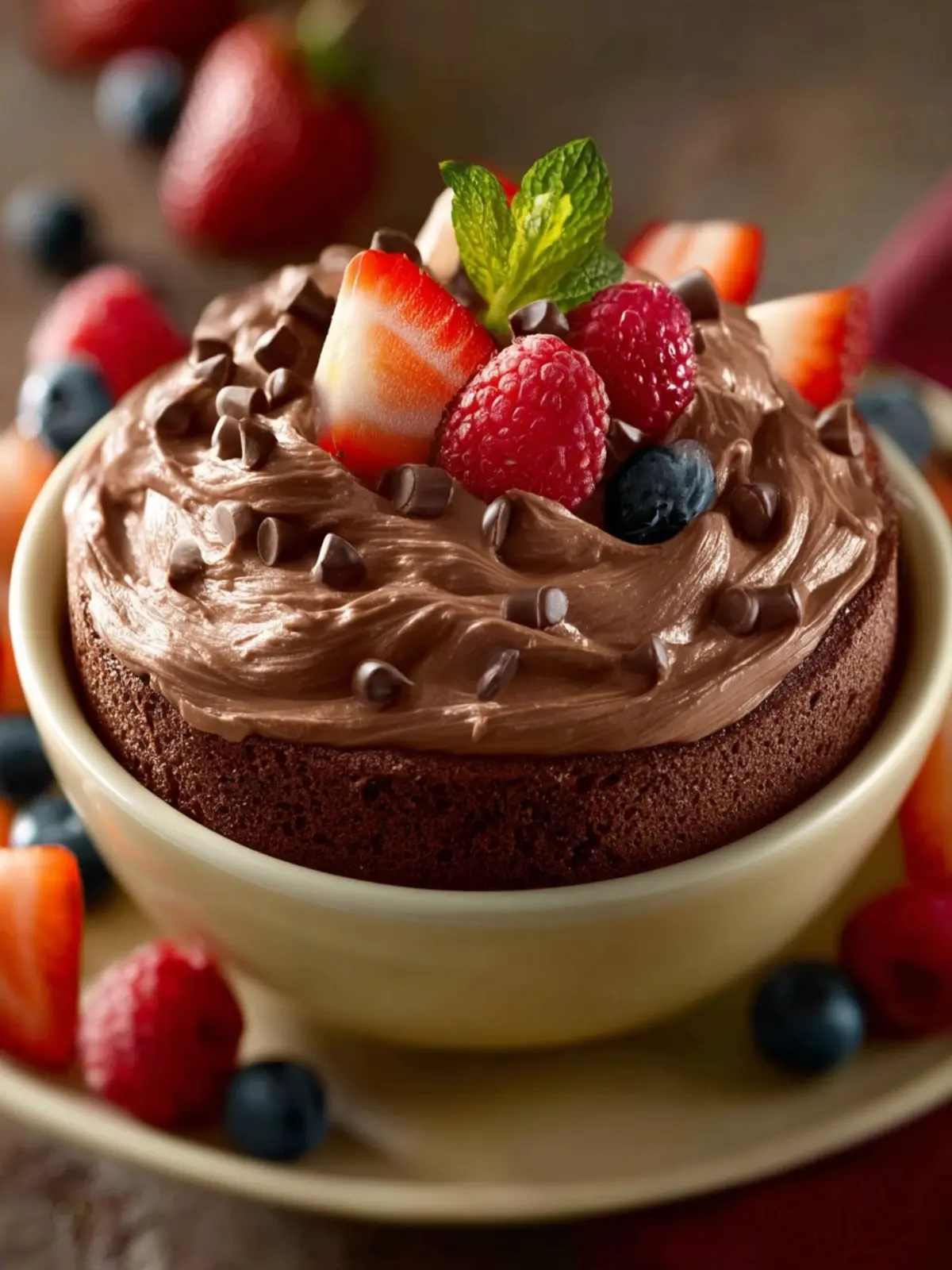 Chocolate Cake Fruit Dip First Image