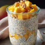 Creamy Overnight Oats with Mango and Chia Seeds First Image
