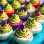 Pride Month Rainbow Guacamole Deviled Eggs to Dazzle You First Image