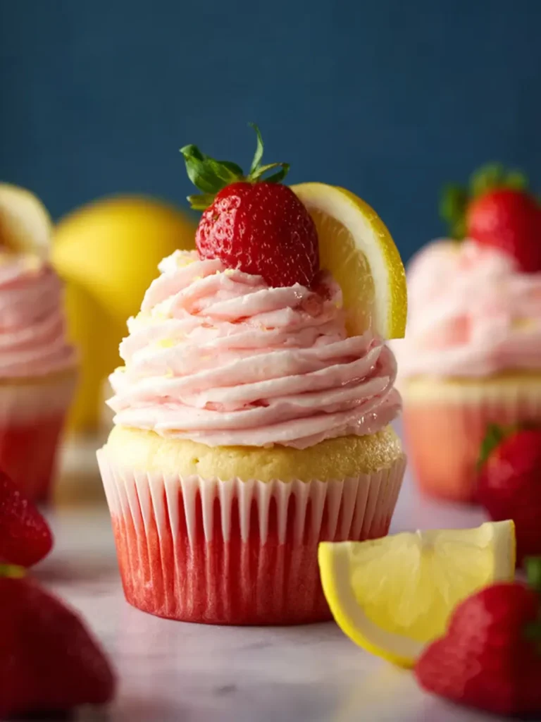 Strawberry Lemonade Cupcakes First Image