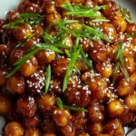 Vegan Sticky Sesame Chickpeas: Sweet, Savory, and Super Quick First Image
