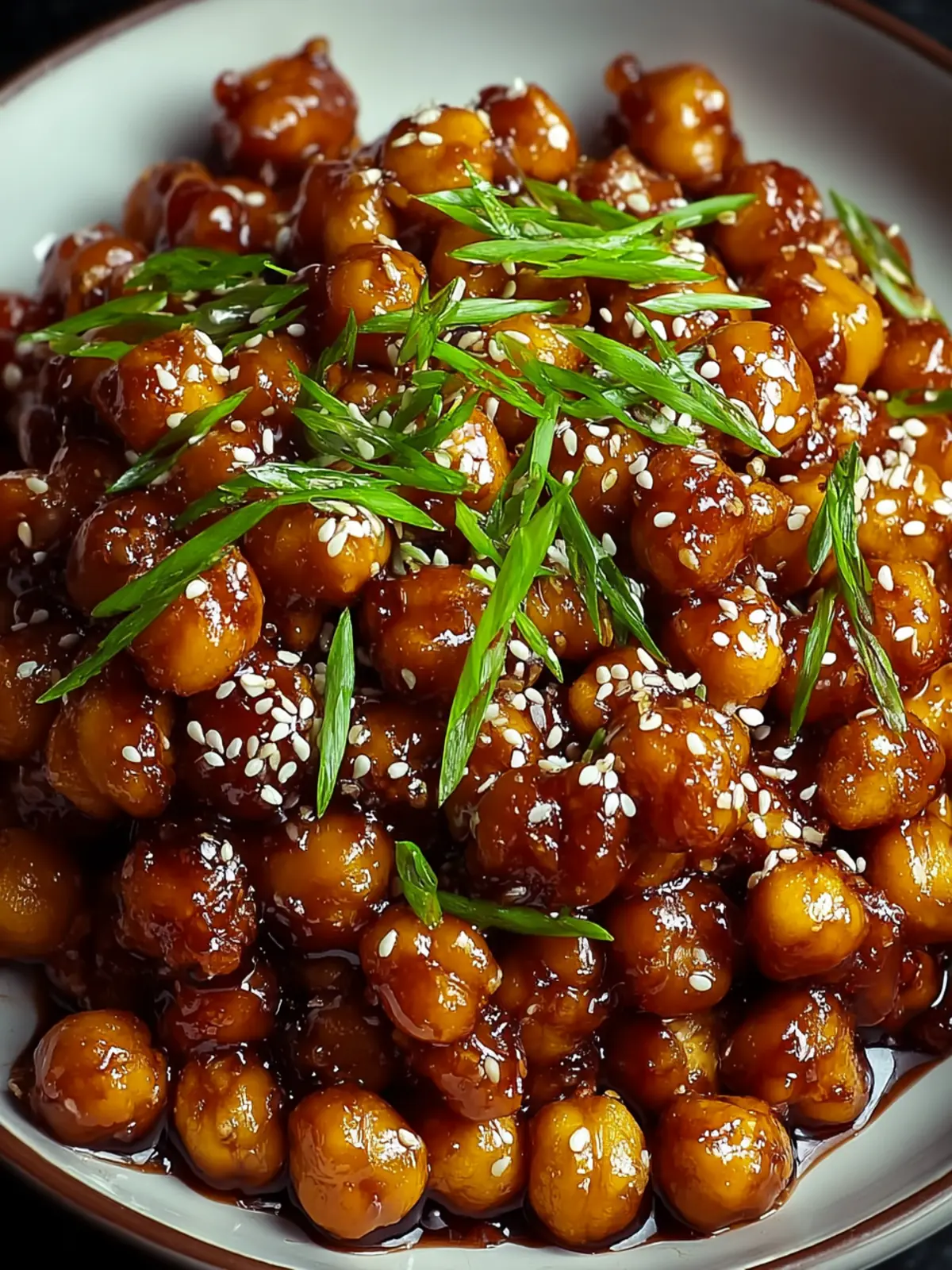 Vegan Sticky Sesame Chickpeas: Sweet, Savory, and Super Quick First Image